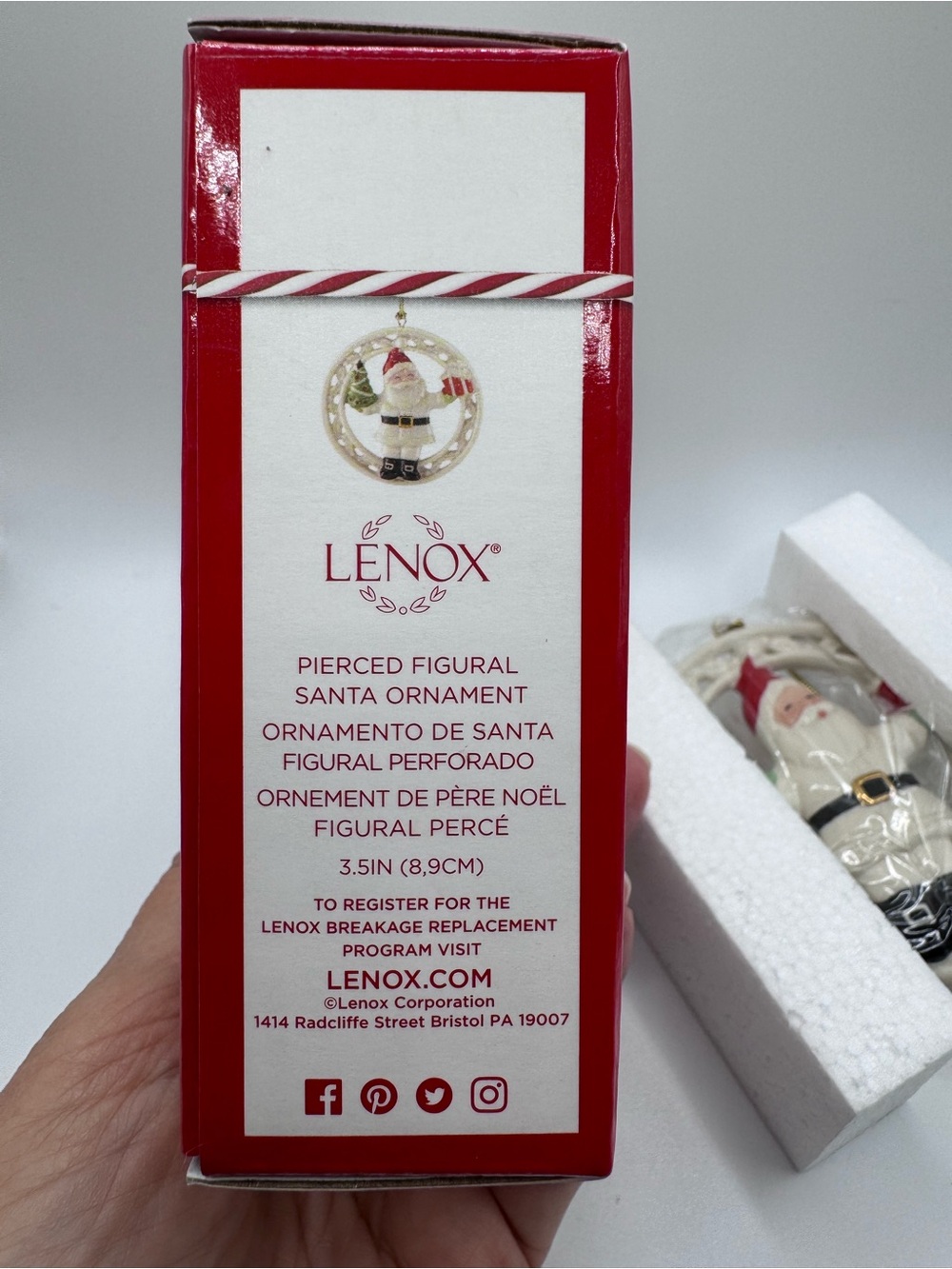 NIB Lenox Round Santa Ornament - Picture 8 of 10